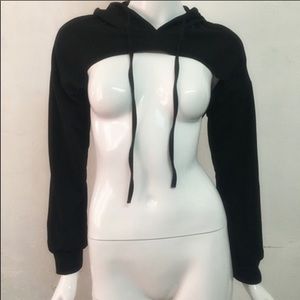 Black cropped hoodie Never been worn